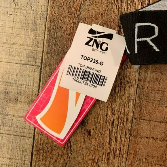 ZNG wear black and white padded sports bra - L - Picture 2 of 6